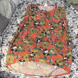 LuLaRoe Orange Green High-Low Skirt Resort Wear